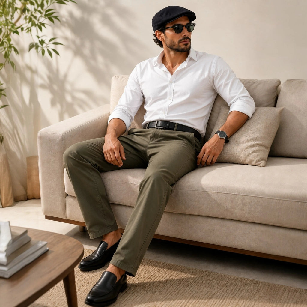 Pantalon Tommy Hannes Flex Coton léger et coupe régulier - Maison Dib