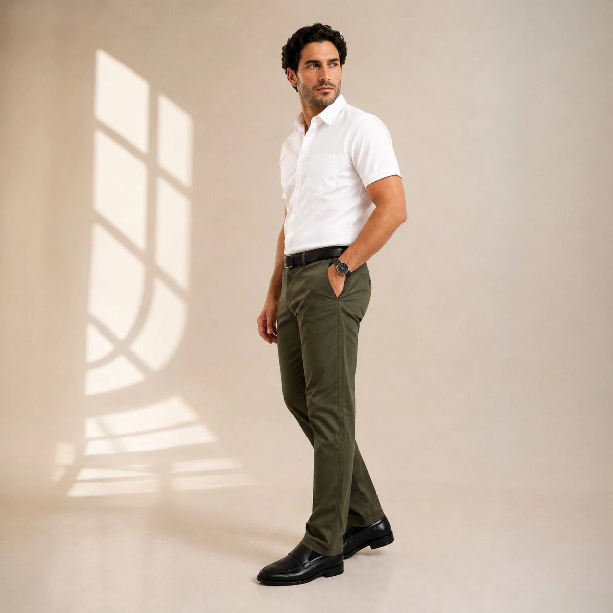 Pantalon Tommy Hannes Flex Coton léger et coupe régulier - Maison Dib