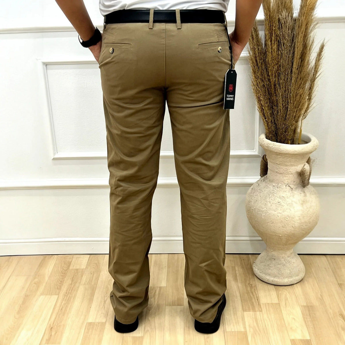 Pantalon Tommy Hannes Flex Coton léger et coupe régulier - Maison Dib