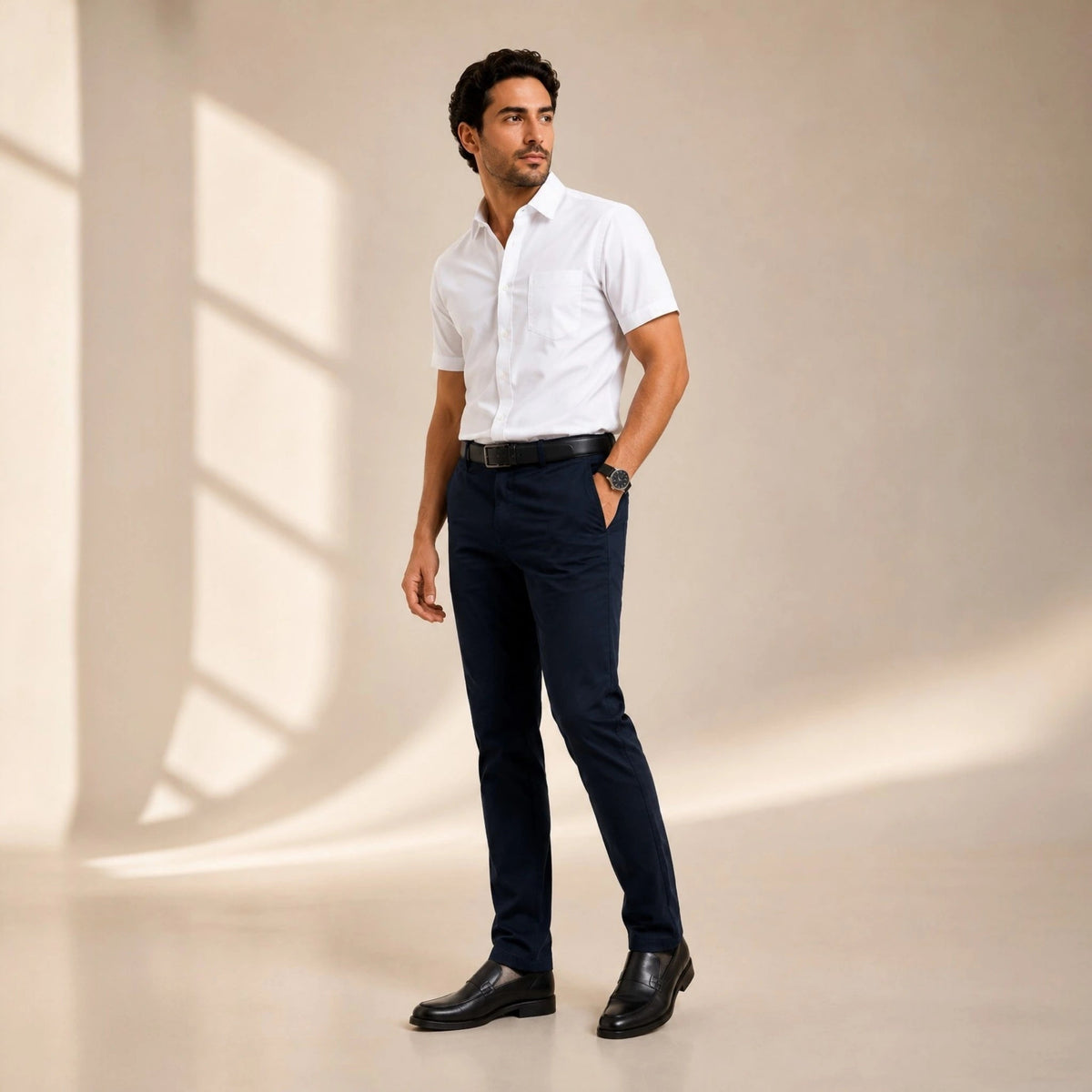 Pantalon Tommy Hannes Flex Coton léger et coupe régulier - Maison Dib