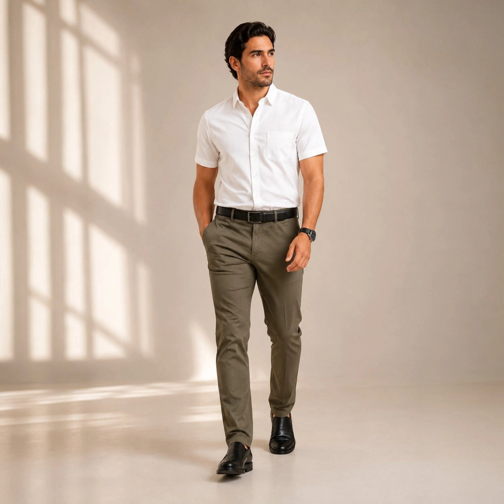 Pantalon Tommy Hannes Flex Coton léger et coupe régulier - Maison Dib