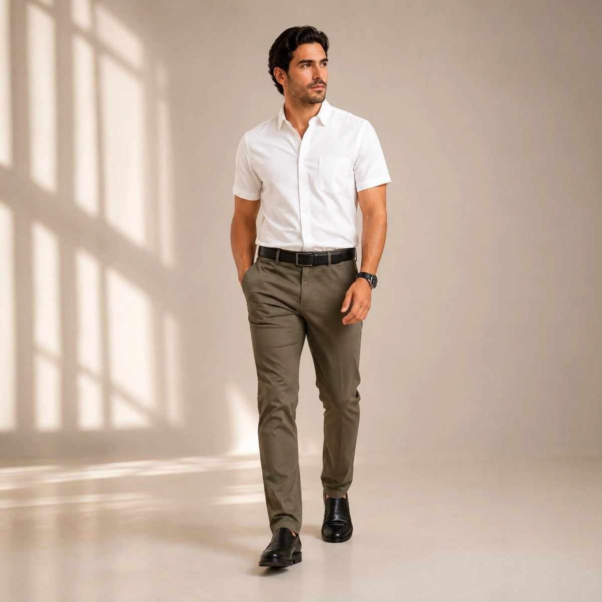 Pantalon Tommy Hannes Flex Coton léger et coupe régulier - Maison Dib