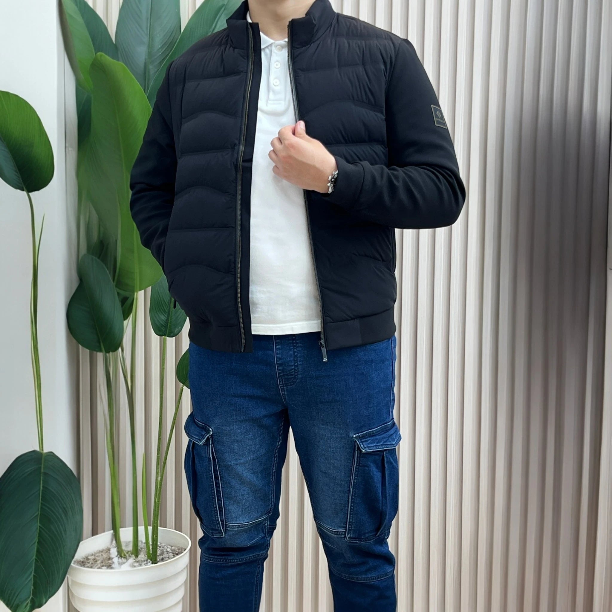 Veste Bi - Matière "Dual - Tech" (Regular Slim) - Maison Dib
